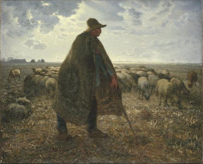 jean-francois millet Shepherd Tending His Flock China oil painting art